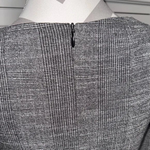 H&M Elegant Gray Plaid Dress Size XS - Picture 10 of 13